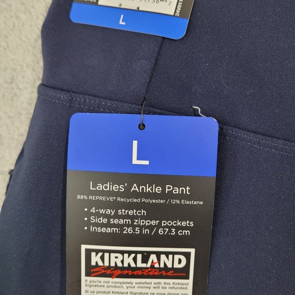 NEW Kirkland Ladies Ankle Women's L Pant Side Seam Zipper 4-Way Stretch - Picture 4 of 7